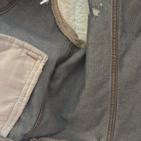 American Eagle Outfitters Denim and Gray Distressed Jacket - Picture 8 of 10